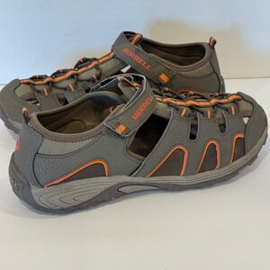 Merrell Water Sandals Hiking Outdoor Sport Shoes Men's Size 7M Gray Orange